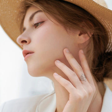 Witch Knot Stainless Steel Wiccan Cross Celtics Knot  - Witchcraft Good Luck Protection Amulet Women Girls Rings - The Jewellery Supermarket